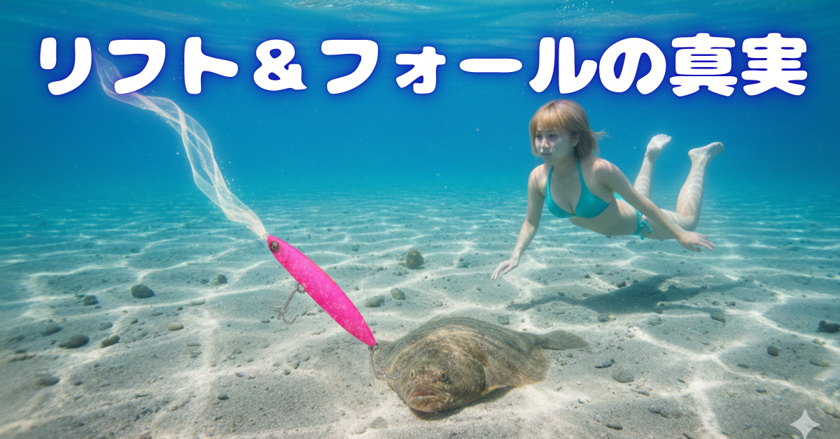 リフト＆フォールの真実・実際にどれくらい上がる？シミュレーションで正しいイメージを覚えて効率よくヒラメマゴチを攻略！？そんな噂話【フラットフィッシュ】