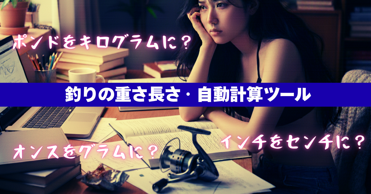 釣り用自動計算ツール集｜ドラグ値・オンス・号数・インチ換算をセクシーに網羅